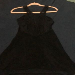 Lace and boxnet nightie. Black